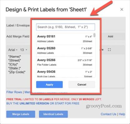 how do i print labels from google sheets and why is it important to use a template?