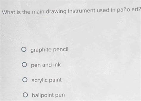 what is the main drawing instrument used in paño art? and how does it reflect the cultural heritage of the region?